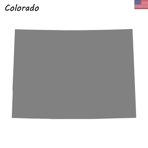 Mapa Alta Calidad Estado Estados Unidos Colorado — Vector de stock