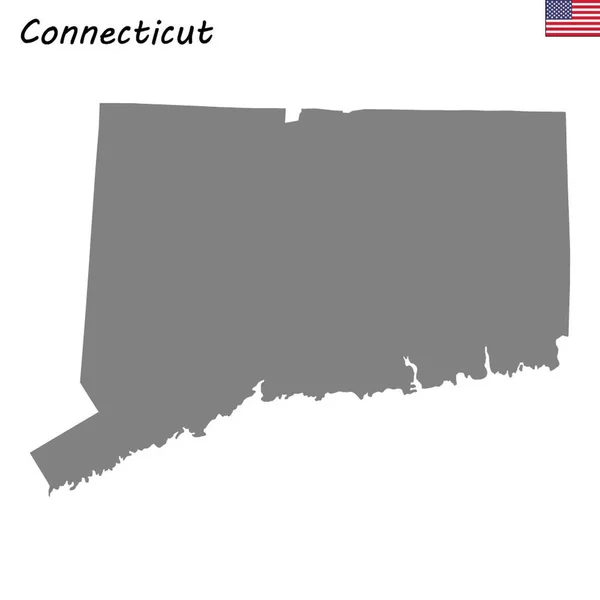 High Quality Map State United States Connecticut — Stock Vector
