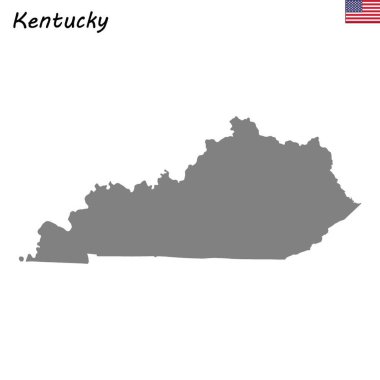 Yüksek kaliteli harita devlet Amerika Birleşik Devletleri. Kentucky