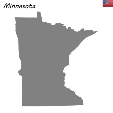 Yüksek kaliteli harita devlet Amerika Birleşik Devletleri. Minnesota