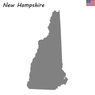 Yüksek kaliteli harita devlet Amerika Birleşik Devletleri. New Hampshire