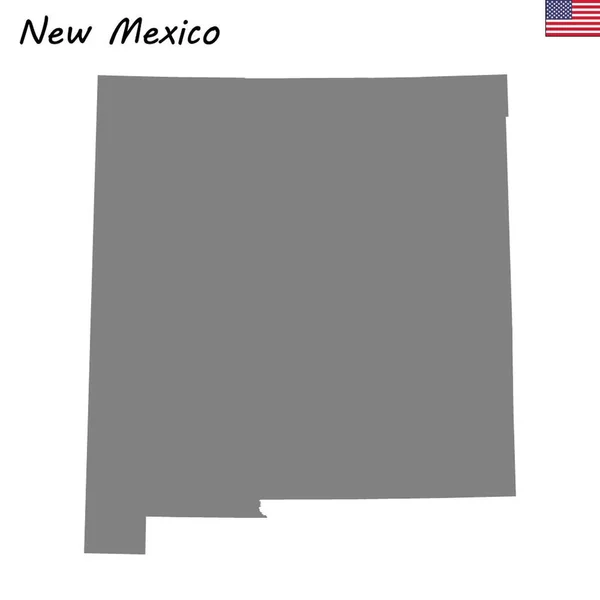 Mapa Alta Calidad Estado Estados Unidos Nuevo México — Vector de stock