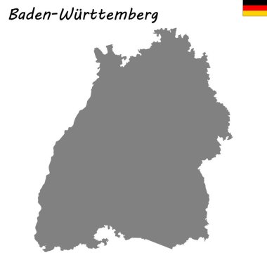Almanya devlet yüksek kalite haritasıdır. Baden Wurttemberg