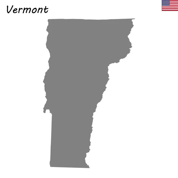 High Quality Map State United States Vermont — стоковый вектор