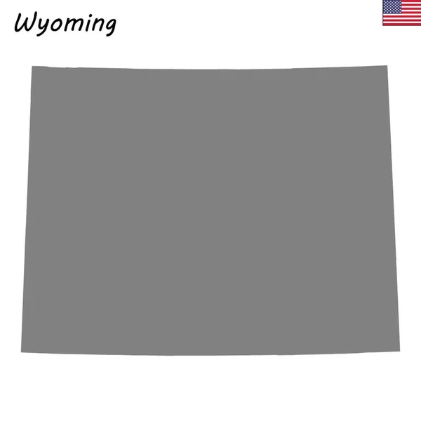 Mapa Alta Calidad Estado Estados Unidos Wyoming — Vector de stock