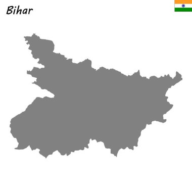 Yüksek kalite Bihar Hindistan Devlet haritasıdır