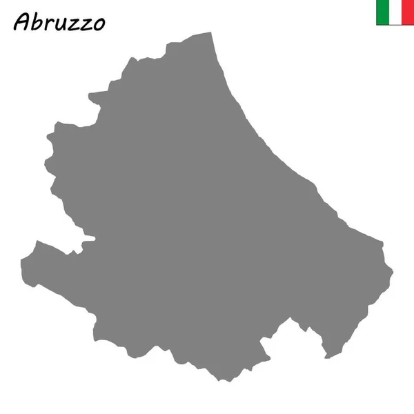 Hochwertige Karte Der Abruzzen Ist Eine Region Von Italien — Stockvektor