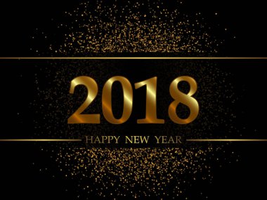 2018 kutlama kartı şablonu renkli vektör çizim