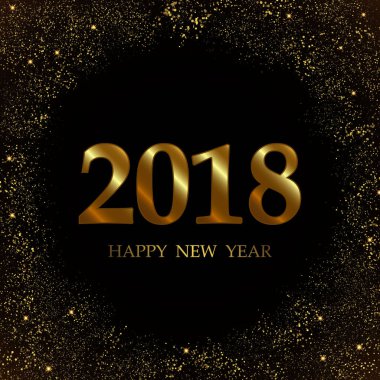 2018 kutlama kartı şablonu renkli vektör çizim