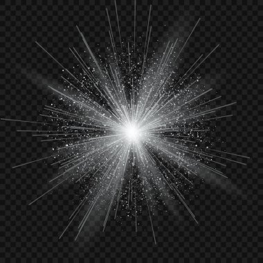 Parçacık yıldız tozu çizgilerle fütüristik havai fişek