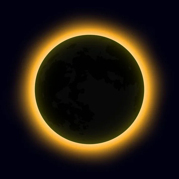 total solar eclipse, eclipse of the sun . Vector illustration