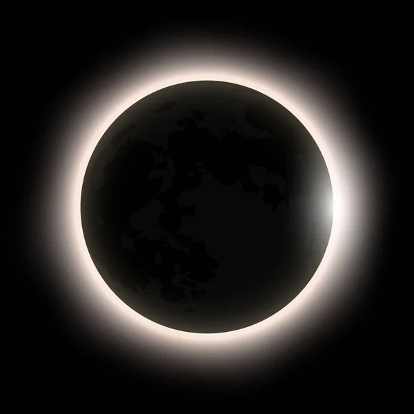 total solar eclipse, eclipse of the sun . Vector illustration