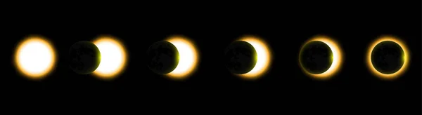 total solar eclipse, eclipse of the sun . Vector illustration