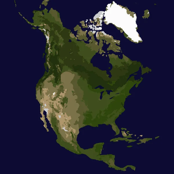 América Del Norte Mapa Vector Illustraton — Vector de stock