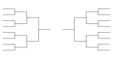 Takım Turnuvası parantez şablonları vektör