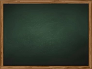 Okul kara tahta arka plan doku vektör çerçeve ile. Tasarım şablonu.