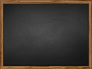 Okul kara tahta arka plan doku vektör çerçeve ile. Tasarım şablonu.