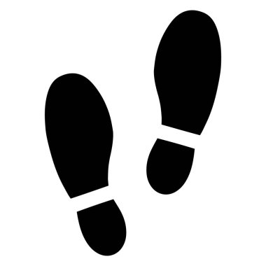 İnsan ayak adımları illüstrasyon vektör