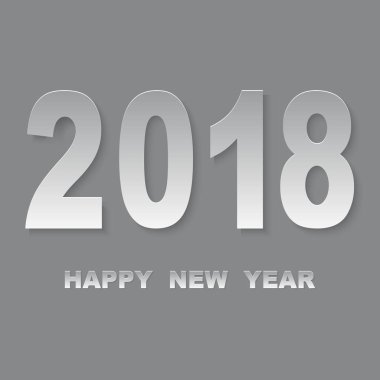 Mutlu yeni yıl 2018 vektör arka plan. Vektör broşür tasarım şablonu.