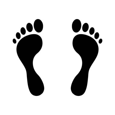 İnsan ayak adımları illüstrasyon vektör