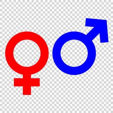 Cinsiyet sembolü, vektör çizim tasarım için