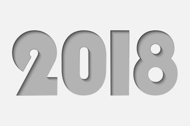 Mutlu yeni yıl 2018 vektör arka plan. Vektör broşür tasarım şablonu.