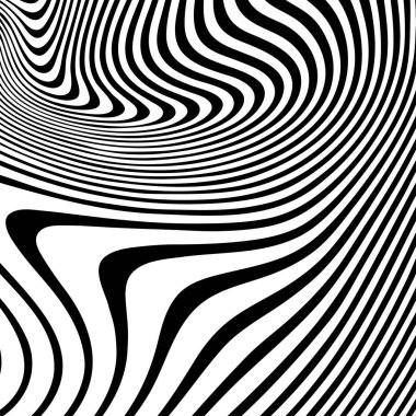 Dalgalı çizgiler arka plan dalgalanma kavisli hatları ile. Vektör zebra doku 