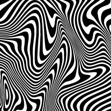 Dalgalı çizgiler arka plan dalgalanma kavisli hatları ile. Vektör zebra doku 