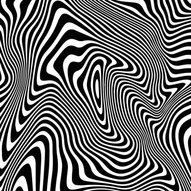 Dalgalı çizgiler arka plan dalgalanma kavisli hatları ile. Vektör zebra doku 