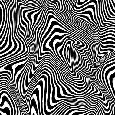 Dalgalı çizgiler arka plan dalgalanma kavisli hatları ile. Vektör zebra doku 