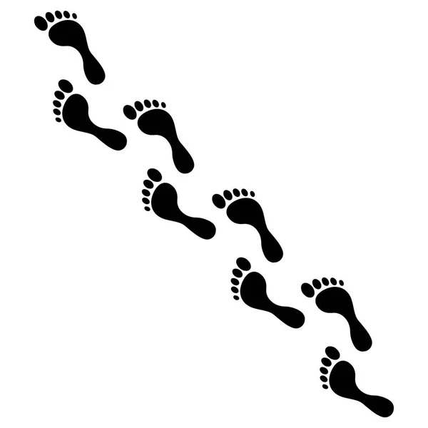 Ανθρώπινο Πόδι Βήματα Διανυσματικά Εικονογράφηση — Διανυσματικό Αρχείο