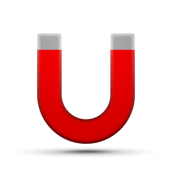 реалистичная иллюстрация вектора магнит подковы
