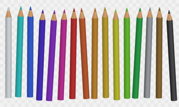 Set Crayon Couleur Illustration Vectorielle — Image vectorielle