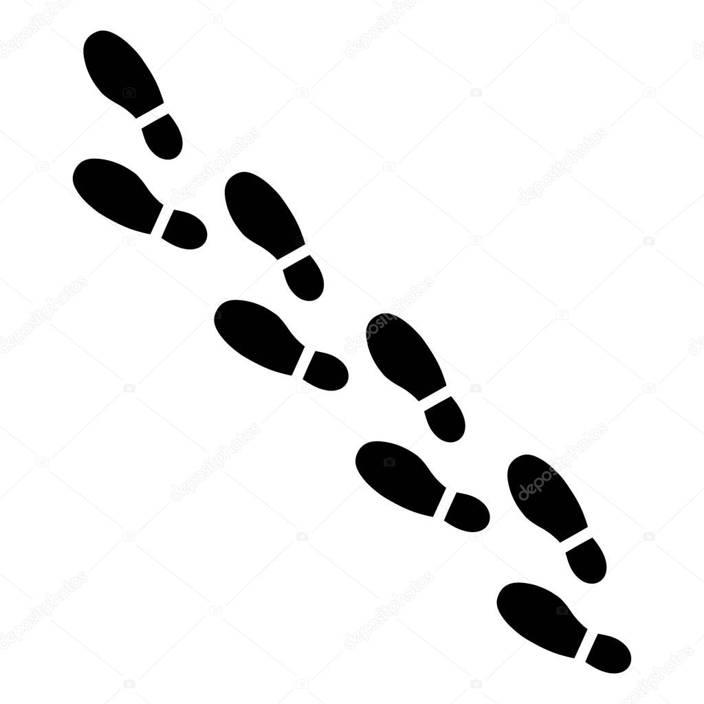 Human foot steps vector illustration