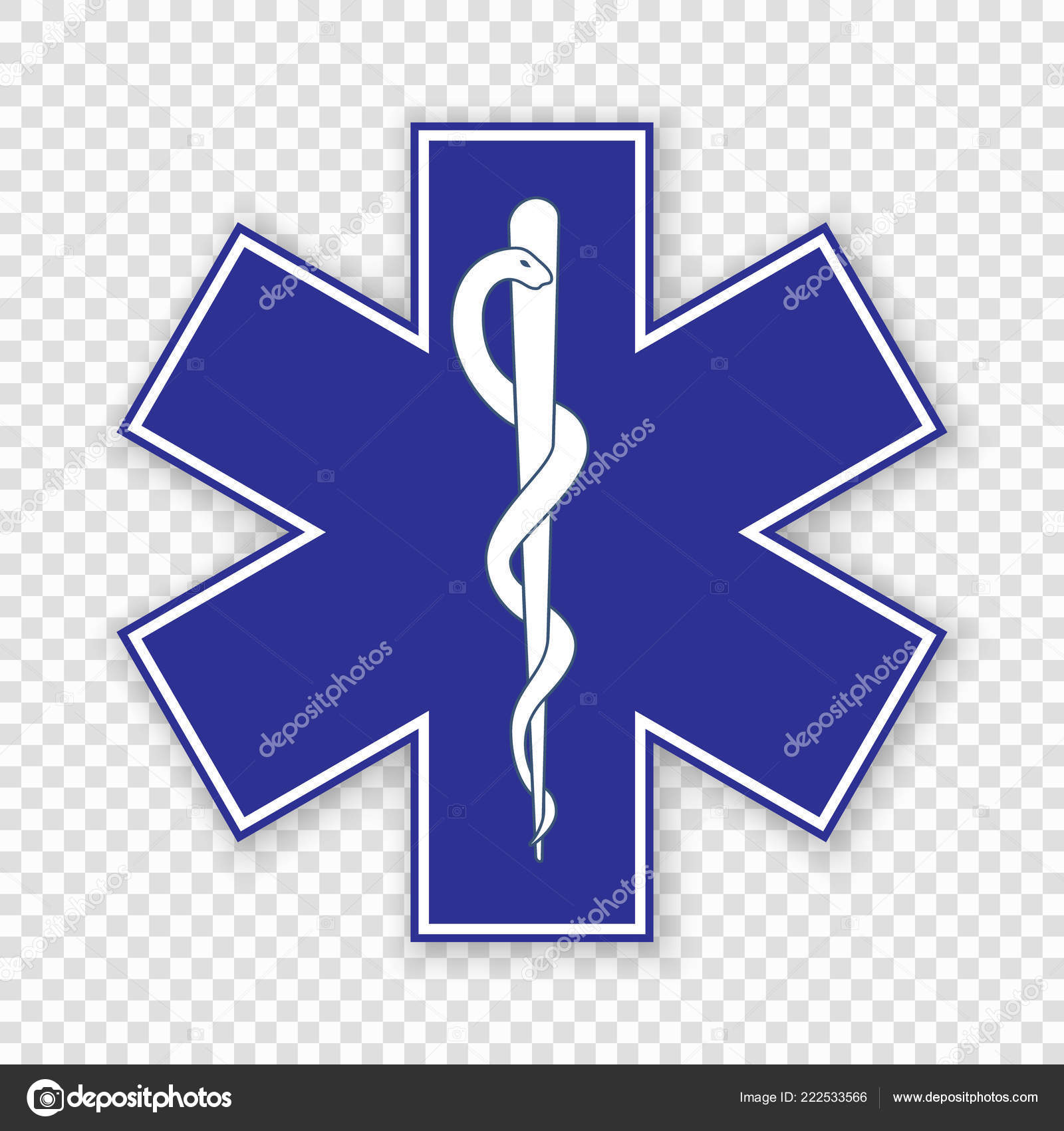 Vector Star Of Life Symbol Logo Medical Symbol Emergency Star