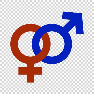 Cinsiyet sembolü, vektör çizim tasarım için