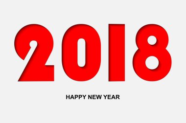 Mutlu yeni yıl 2018 vektör arka plan. Vektör broşür tasarım şablonu.