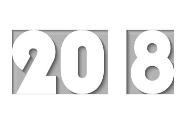 Mutlu yeni yıl 2018 vektör arka plan. Vektör broşür tasarım şablonu.