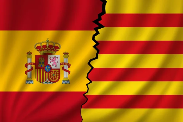 Catalonia Spanya Bağımsızlık Egemenlik Katalan Milletin — Stok Vektör