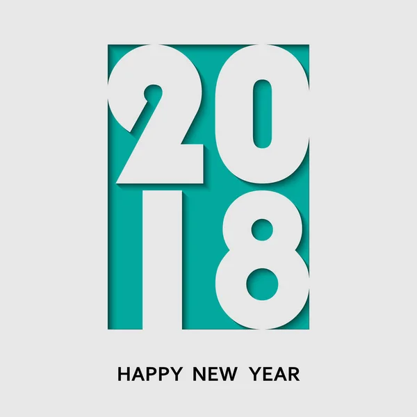Szczęśliwego Nowego Roku 2018 Tło Wektor Szablon Projektu Broszura Wektor — Wektor stockowy