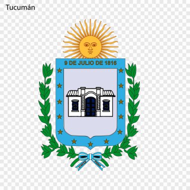 San Miguel de Tucuman arması. Arjantin şehir. Vektör çizim