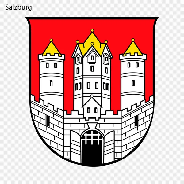 Έμβλημα Του Σάλτσμπουργκ Πόλη Της Αυστρίας Εικονογράφηση Διάνυσμα — Διανυσματικό Αρχείο