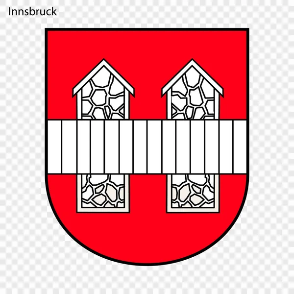 Герб Инсбрука Город Австрия Векторная Иллюстрация — стоковый вектор