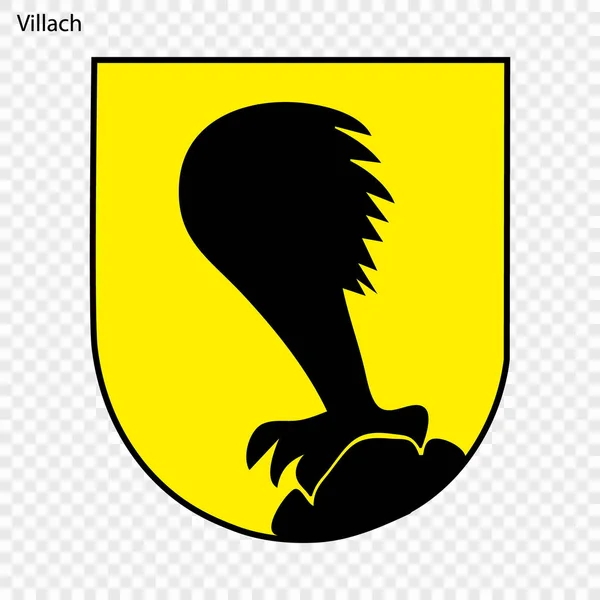 Emblema Villach Ciudad Austria Ilustración Vectorial — Vector de stock