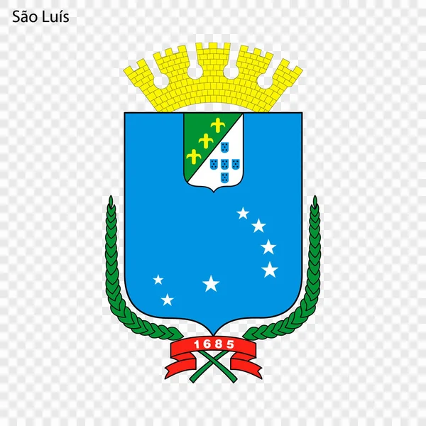 Emblem Von Sao Luis Stadt Brasiliens Vektorillustration — Stockvektor