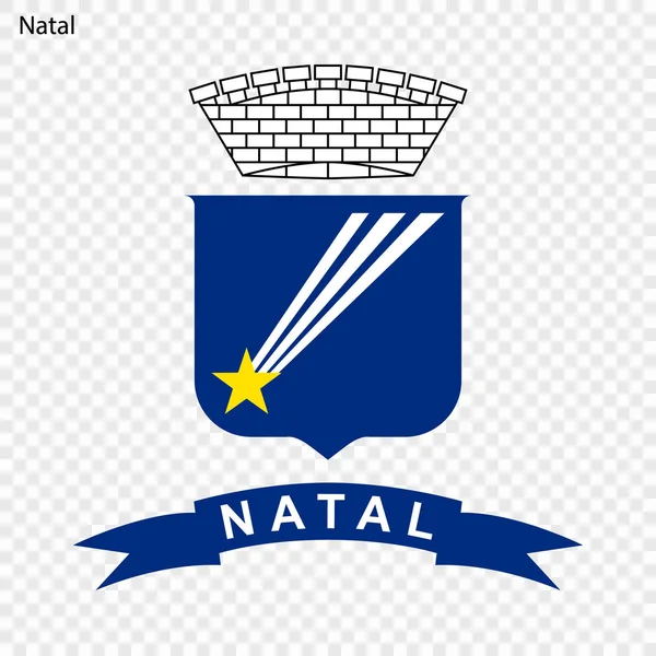 Emblema Natal Ciudad Brasil Ilustración Vectorial — Archivo Imágenes Vectoriales