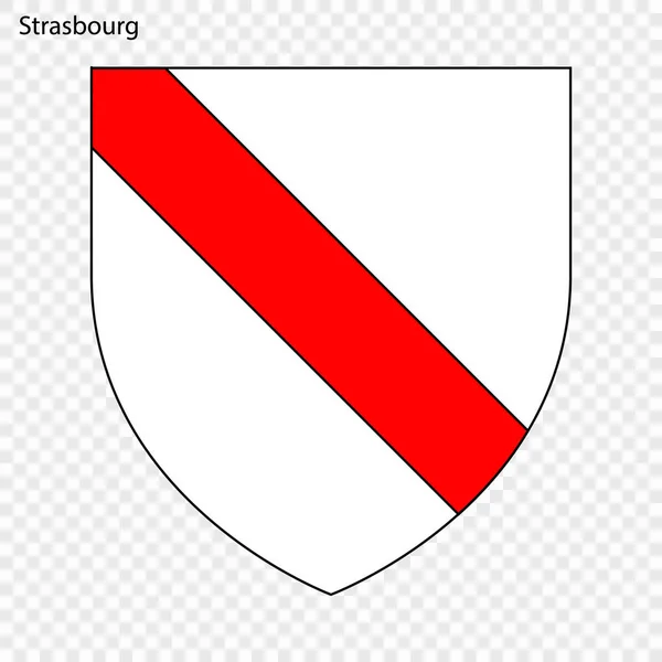 Emblem Von Straßburg Stadt Von Frankreich Vektorillustration — Stockvektor