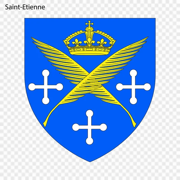 Emblem Saint Etienne Staden Frankrike Vektorillustration — Stock vektor