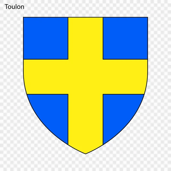 Emblème Toulon Ville France Illustration Vectorielle — Image vectorielle