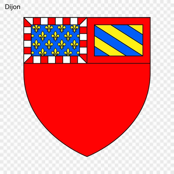 Emblem Von Dijon Stadt Von Frankreich Vektorillustration — Stockvektor